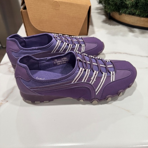 Comfortview Shoes Women’s Size 1W Purple/White Slip-On BNIB 36-1216-5 - Picture 8 of 12